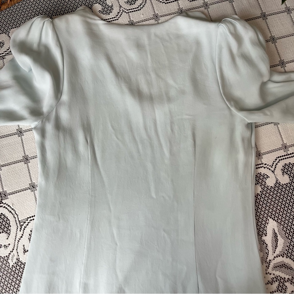 Joie 100% silk light blue long sleeve ruched dress size 4 - Picture 6 of 8